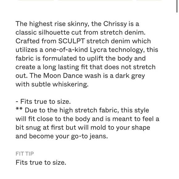 CITIZENS OF HUMANITY Chrissy Uber High Rise Skinny in Moondance Size 29 EUC 85 - Picture 6 of 9